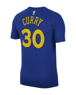 Nike Golden State Warriors DRI-FIT NBA Short Sleeve Blue 'Curry
