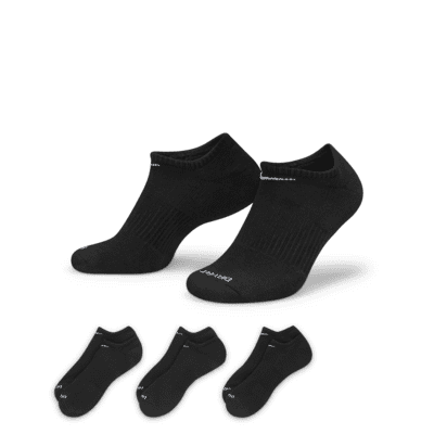 Calcetines de entrenamiento ocultos, con
amortiguación, Nike Everyday Plus (3
pares)