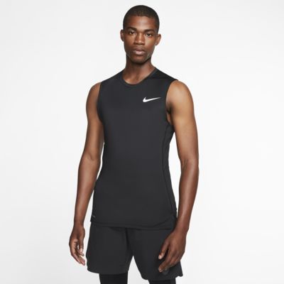 black nike vest top