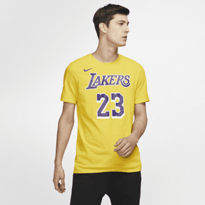 Nike / Women's Los Angeles Lakers Yellow Dri-Fit V-Neck T-Shirt