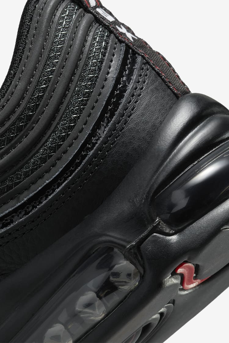 SCARPA NIKE AIR MAX 97 GRIGIO NERO ROSSO OFFERTA SILVER BAFFO ROSSO  ORIGINALE