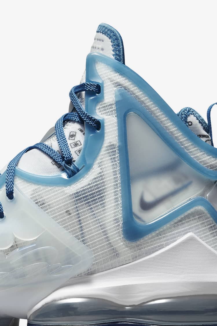 Nike lebron blue store and white