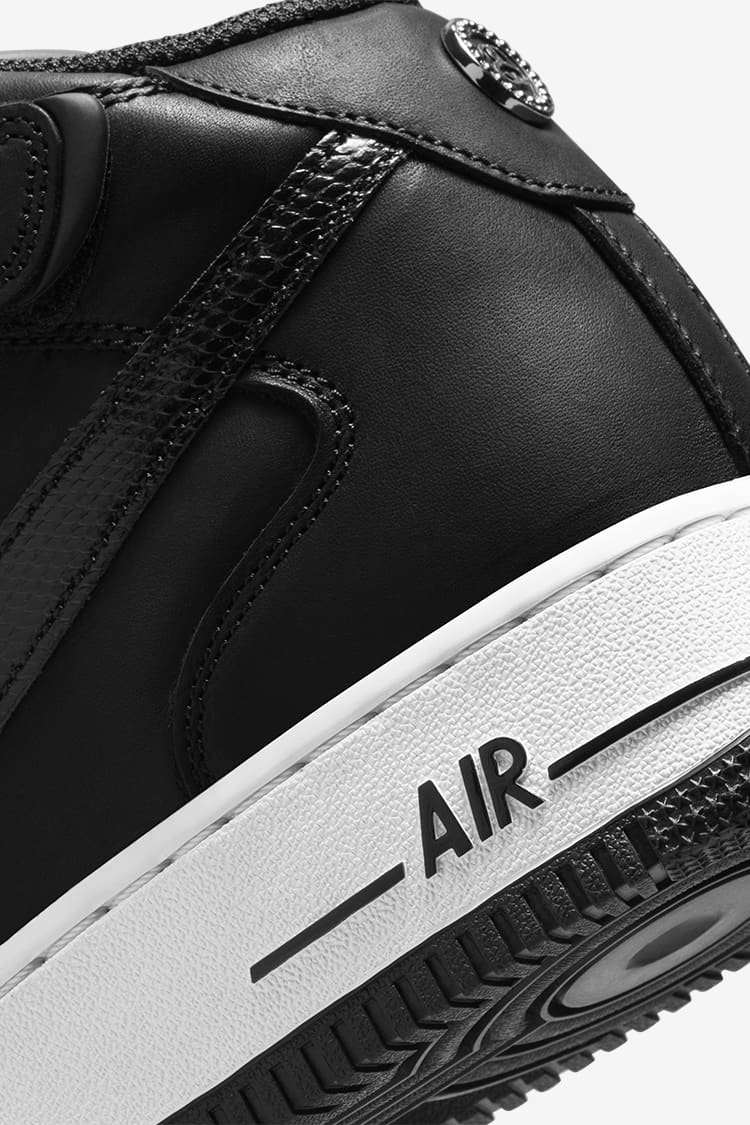 Stussy x Nike Air Force 1 Mid Black - Size 10.5 Men