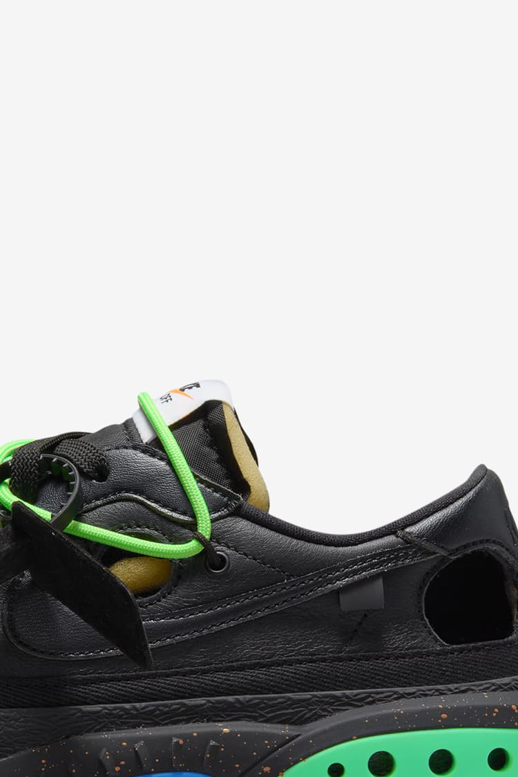 Blazer Low x Off-White™️ 'Black and Electro Green' (DH7863-001