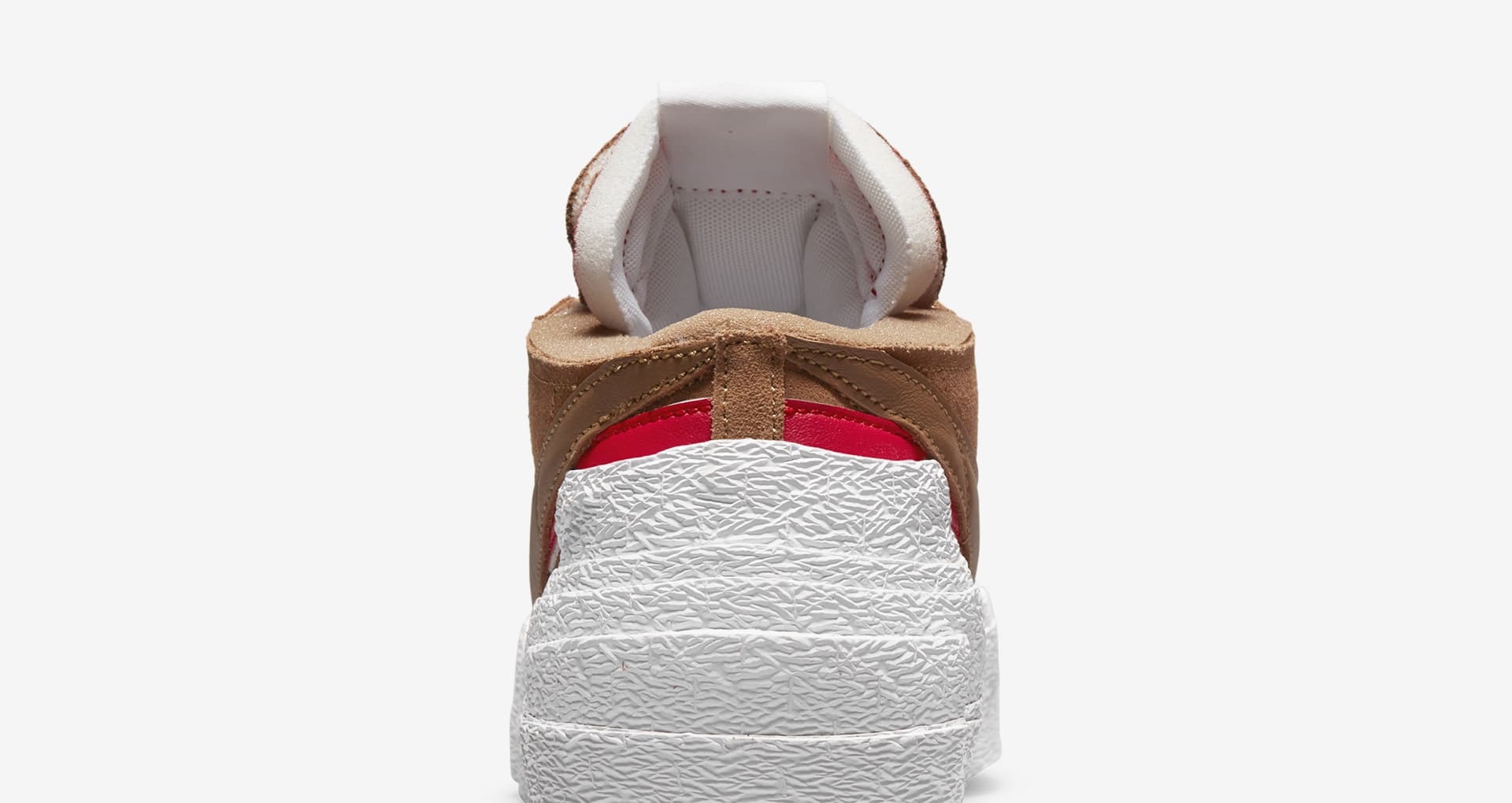 sacai blazer british tan on feet