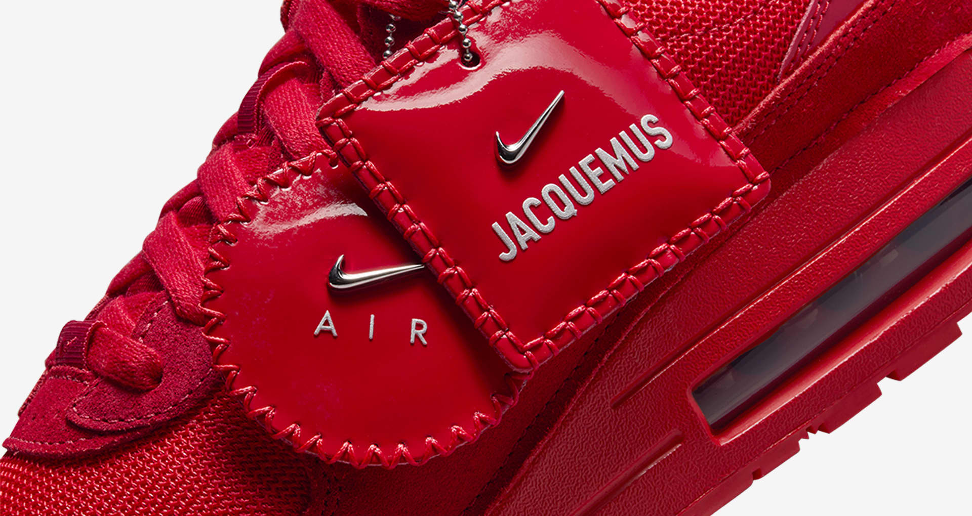 Air Max 1 x Jacquemus 'University Red and Metallic Silver' (HM6690-600 ...