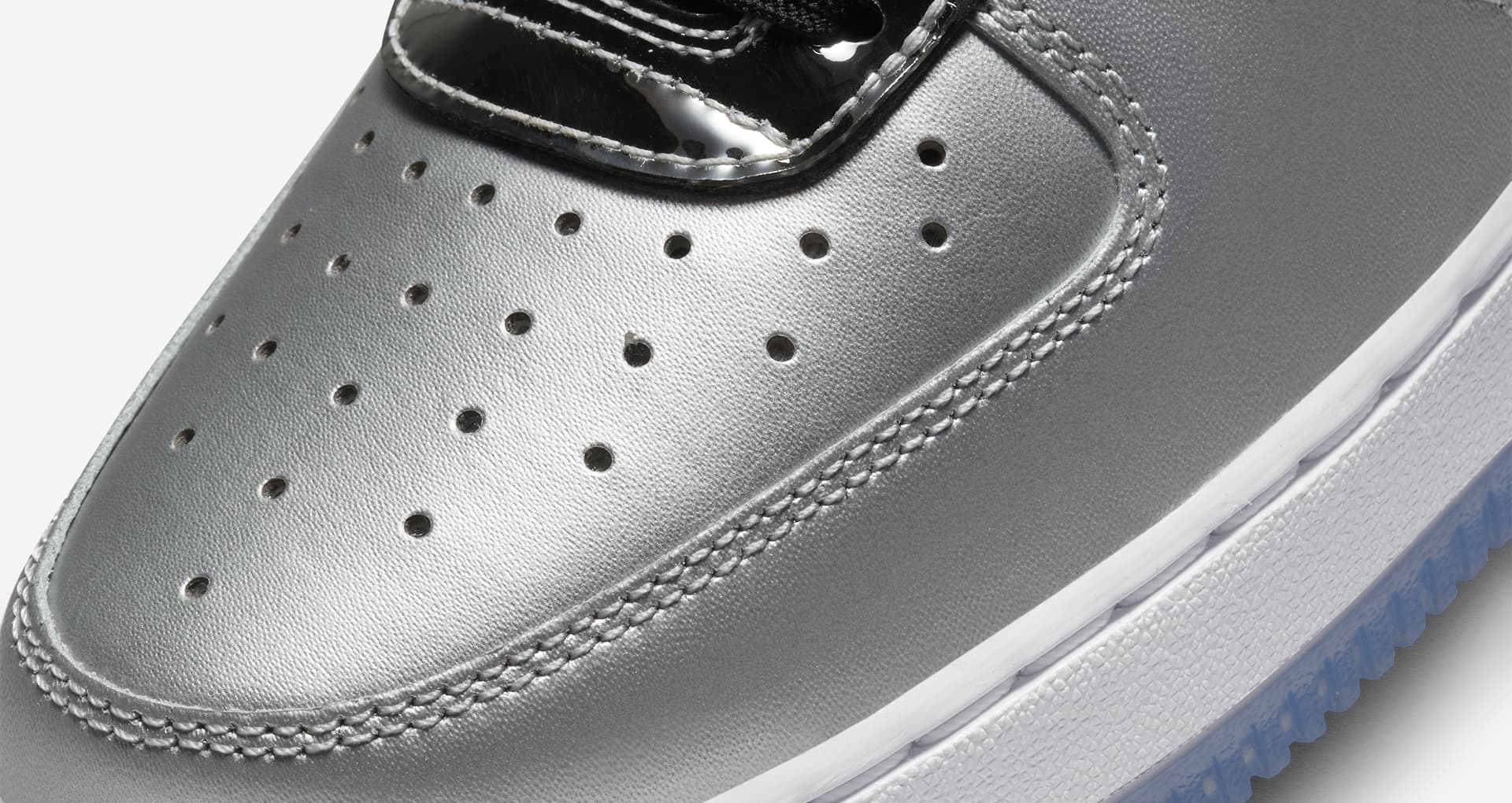 womens silver air force ones