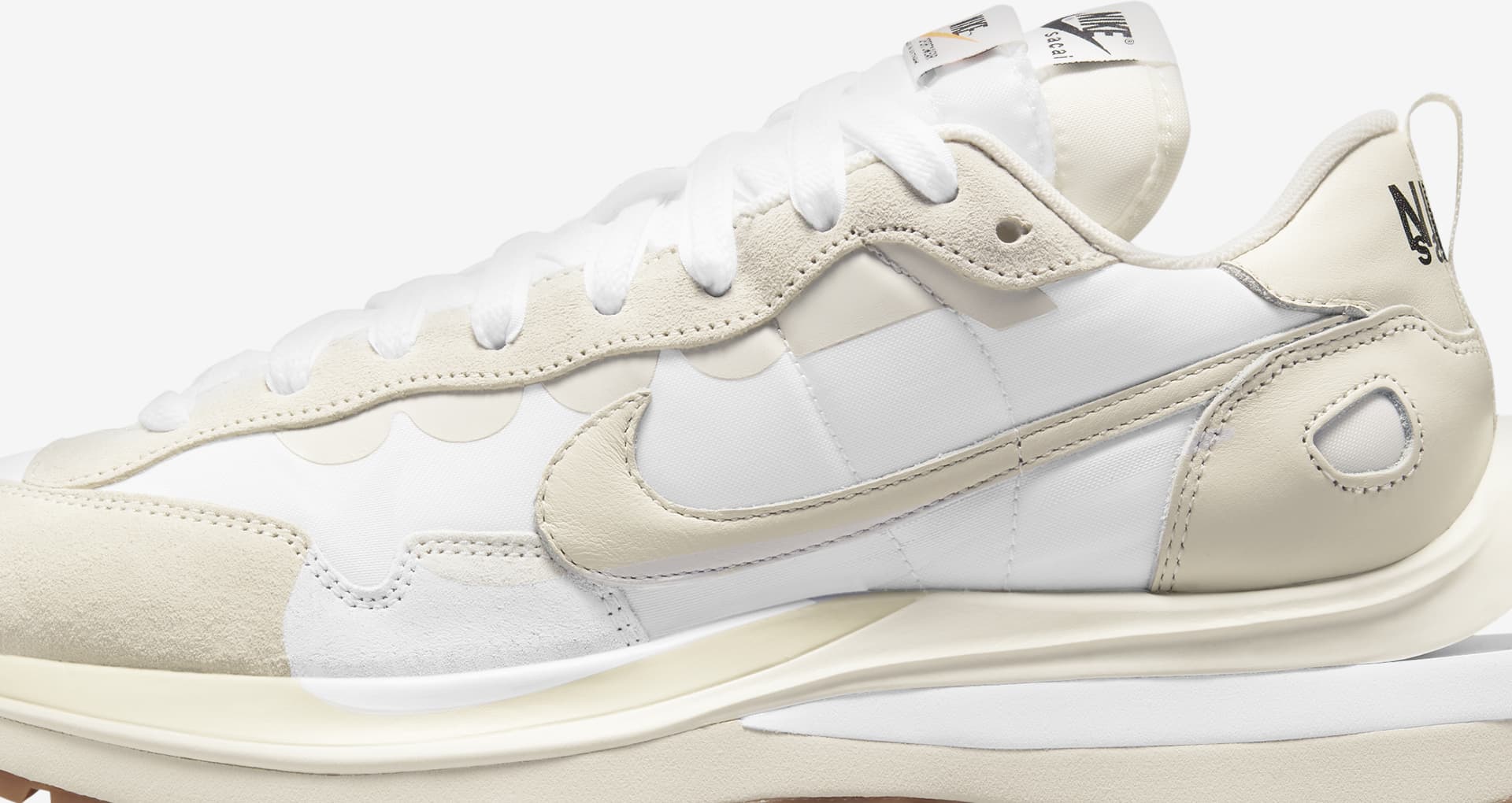 sacai x nike waffle white