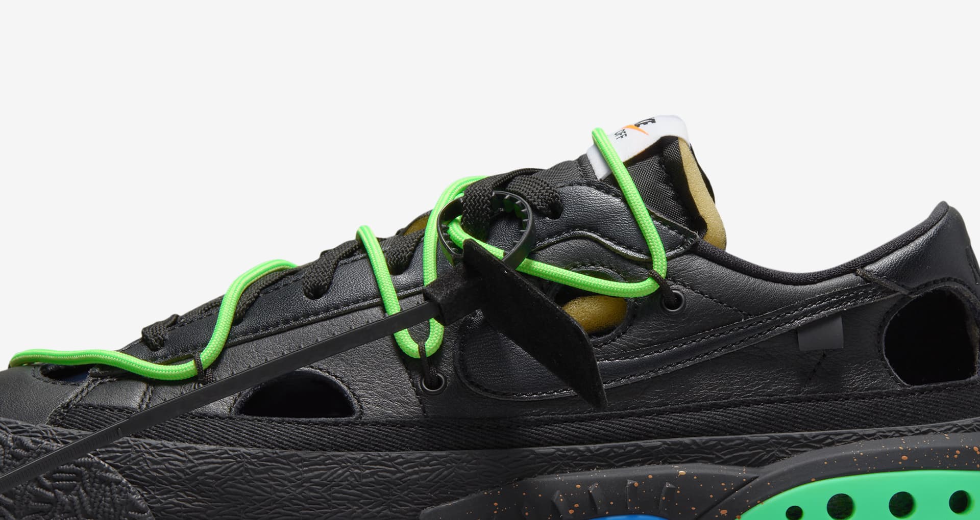 Blazer Low x Off-White™️ 'Black and Electro Green' (DH7863-001) Release ...