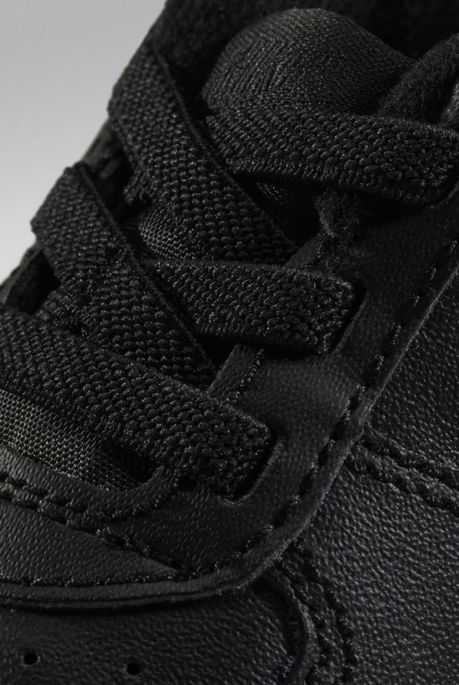 Nike Air Force 1 Crib Shoes Soft Bottom Baby Size 2C Triple Black OG Leather