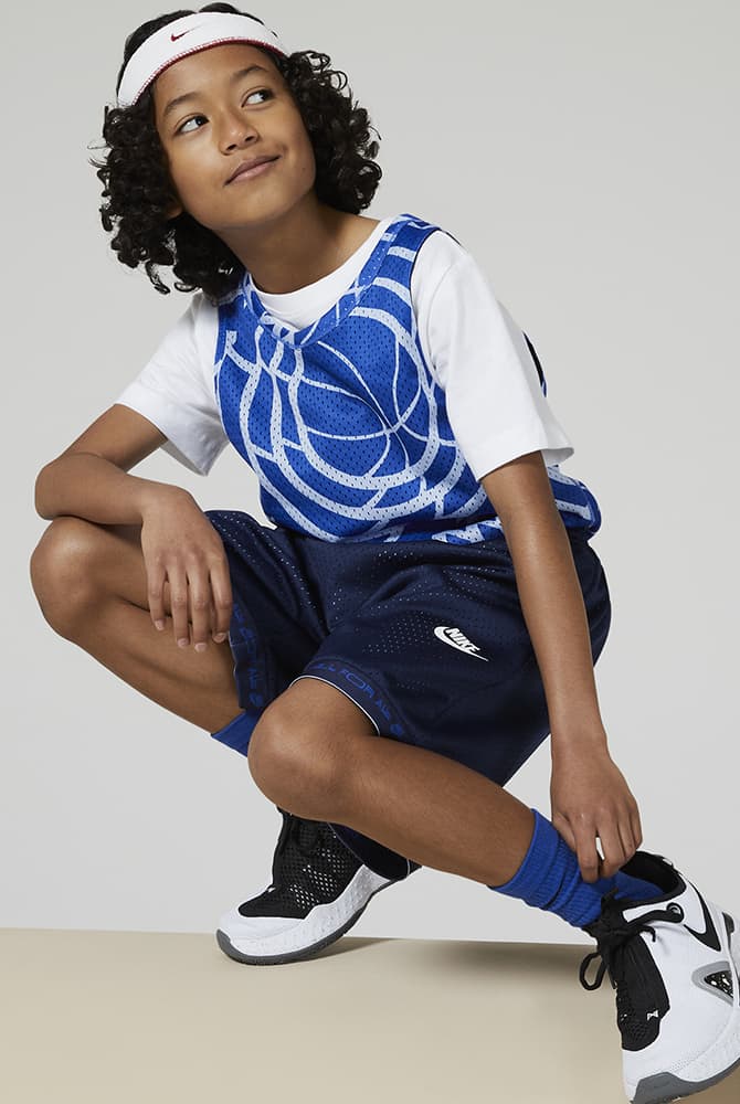 Koszulka do koszykówki dwustronna dla dzieci Nike Culture of Basketball  DX5515 / 410/midnight navy/cobalt bliss/white, Cena, Opinie