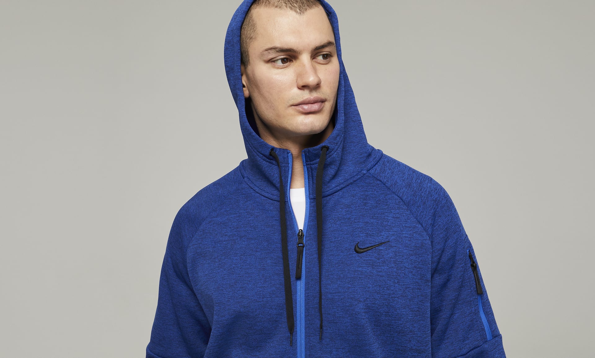 Nike Mens ThermaFit Hoodie - Blue