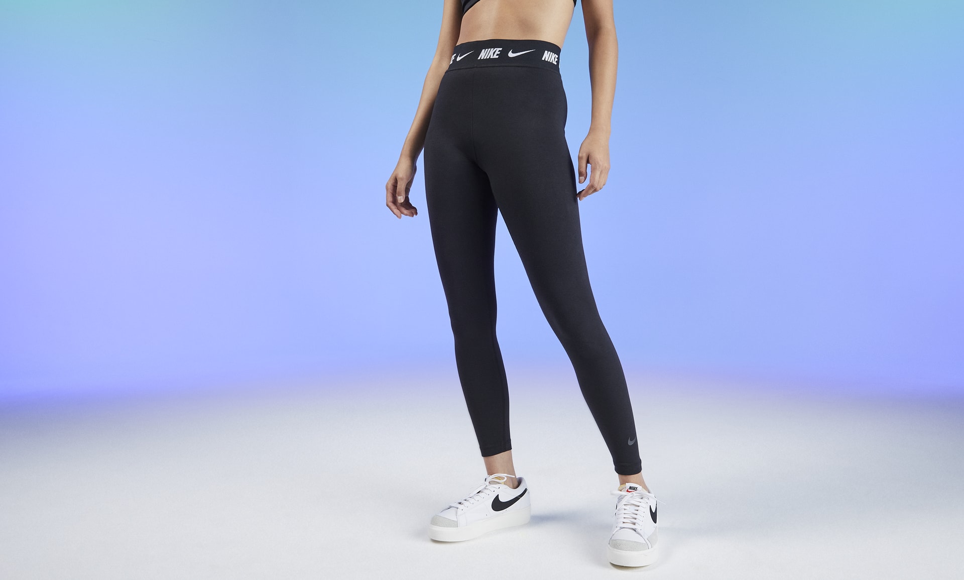Nike Sportswear Club Women's High-Waisted Leggings - Black at FOOTY.COM