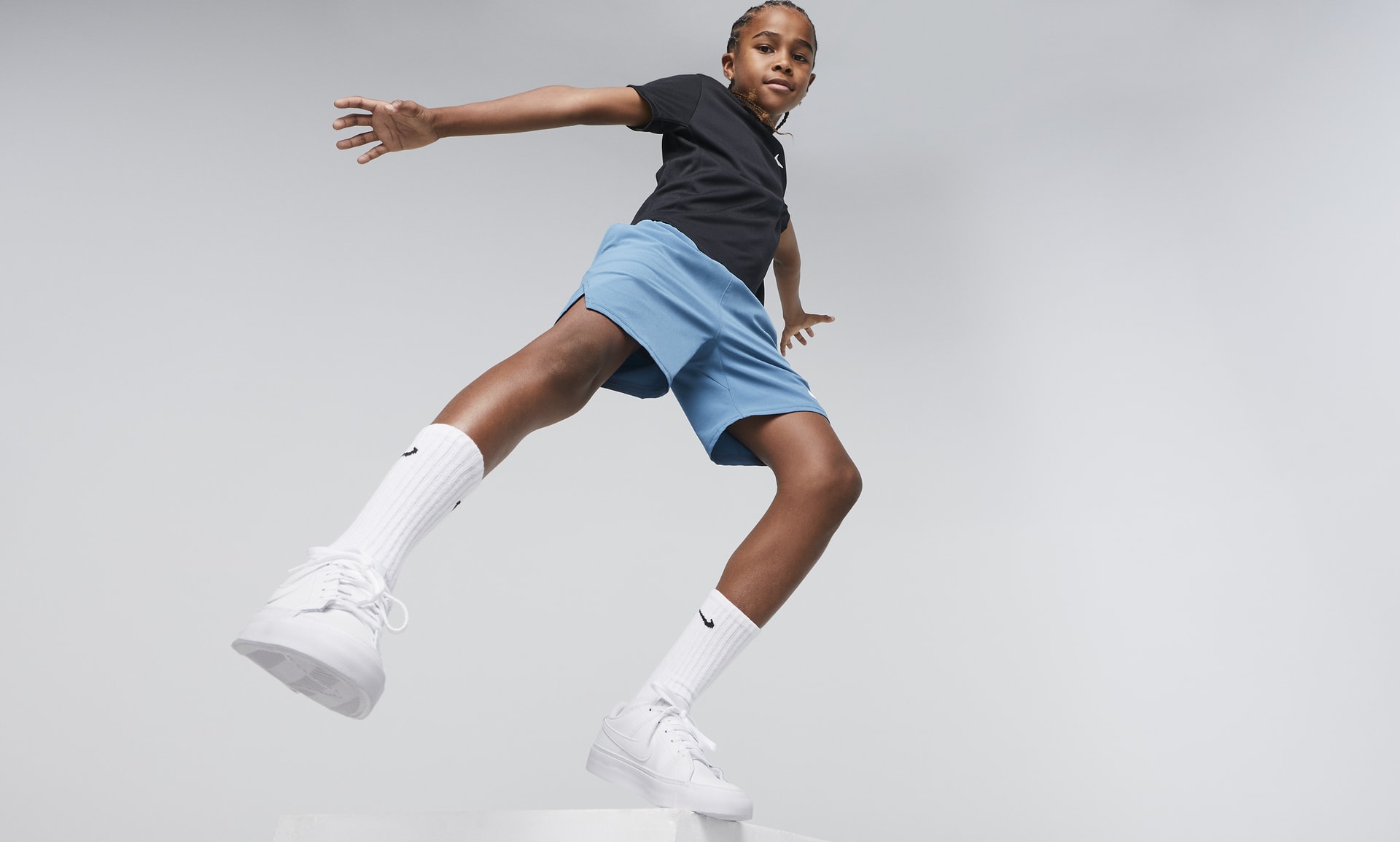 Nike Kids' Court Legacy White & Black Shoes