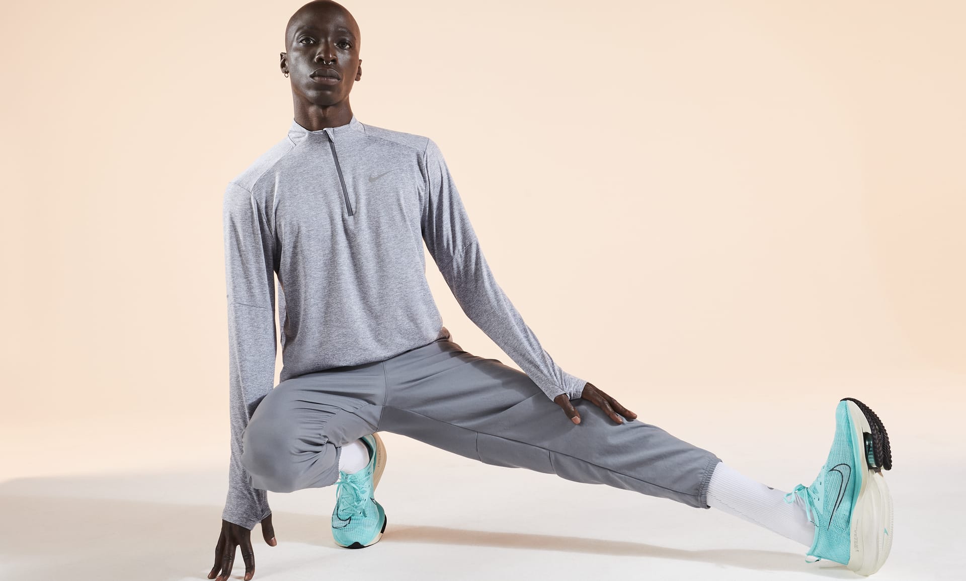Nike Dri-fit Element 1/2-zip Running Top in Blue for Men