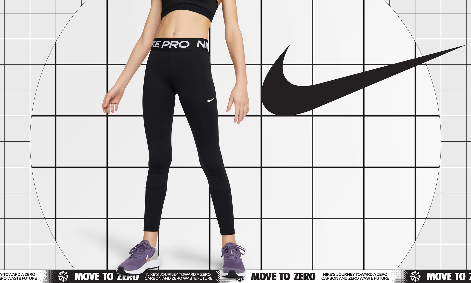 Nike Pro Girls' Dri-FIT Leggings. Nike HU