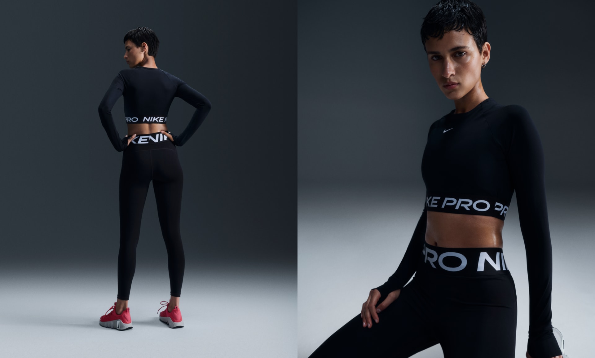 Nike crop top and leggings set best sale