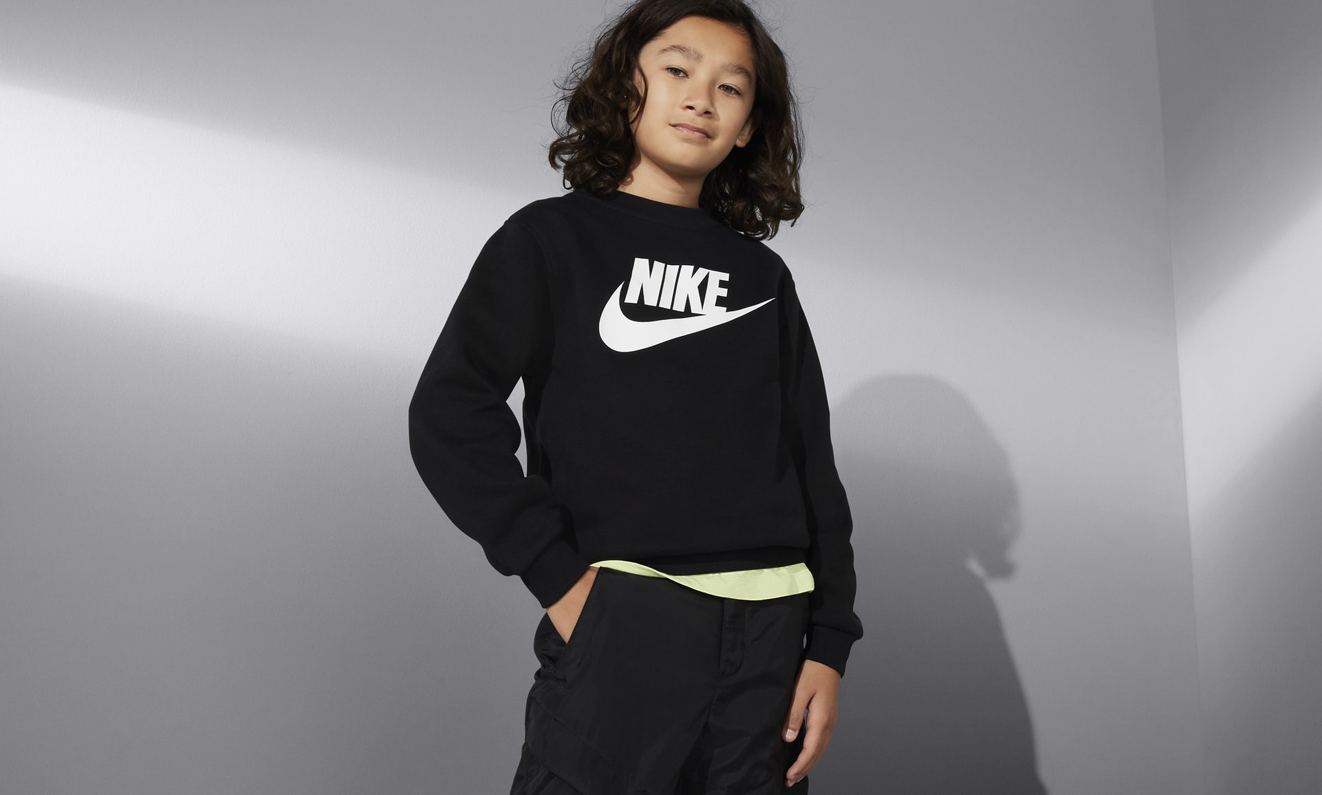 Kids\' Fleece Sweatshirt. Big Nike Club Sportswear