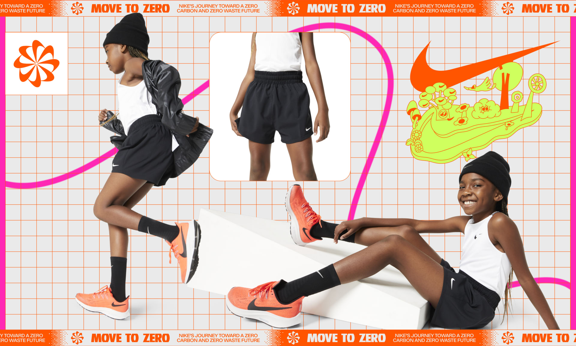 Nike One Big Kids' (Girls') Dri-FIT High-Waisted Woven Training