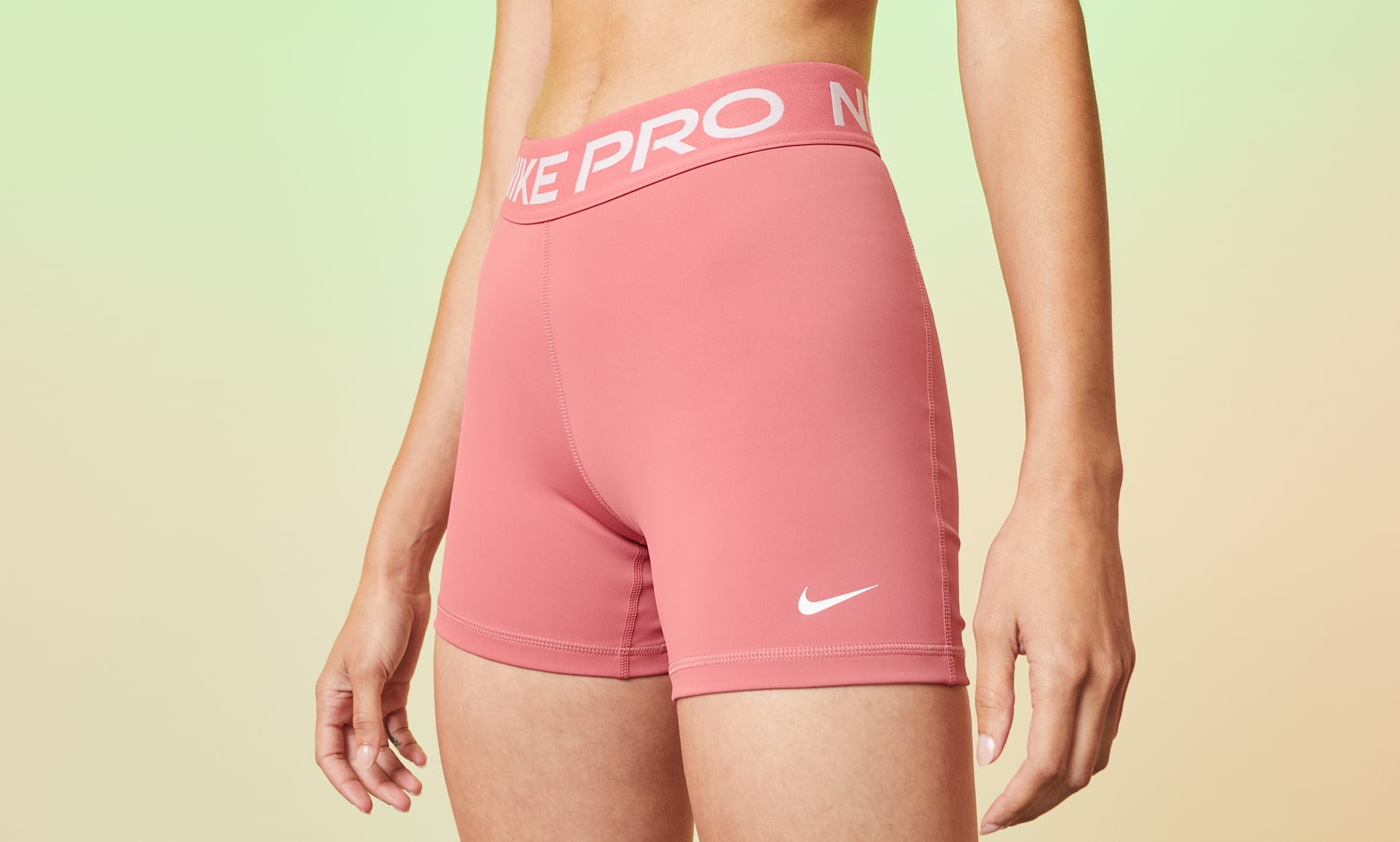 bright nike pro shorts