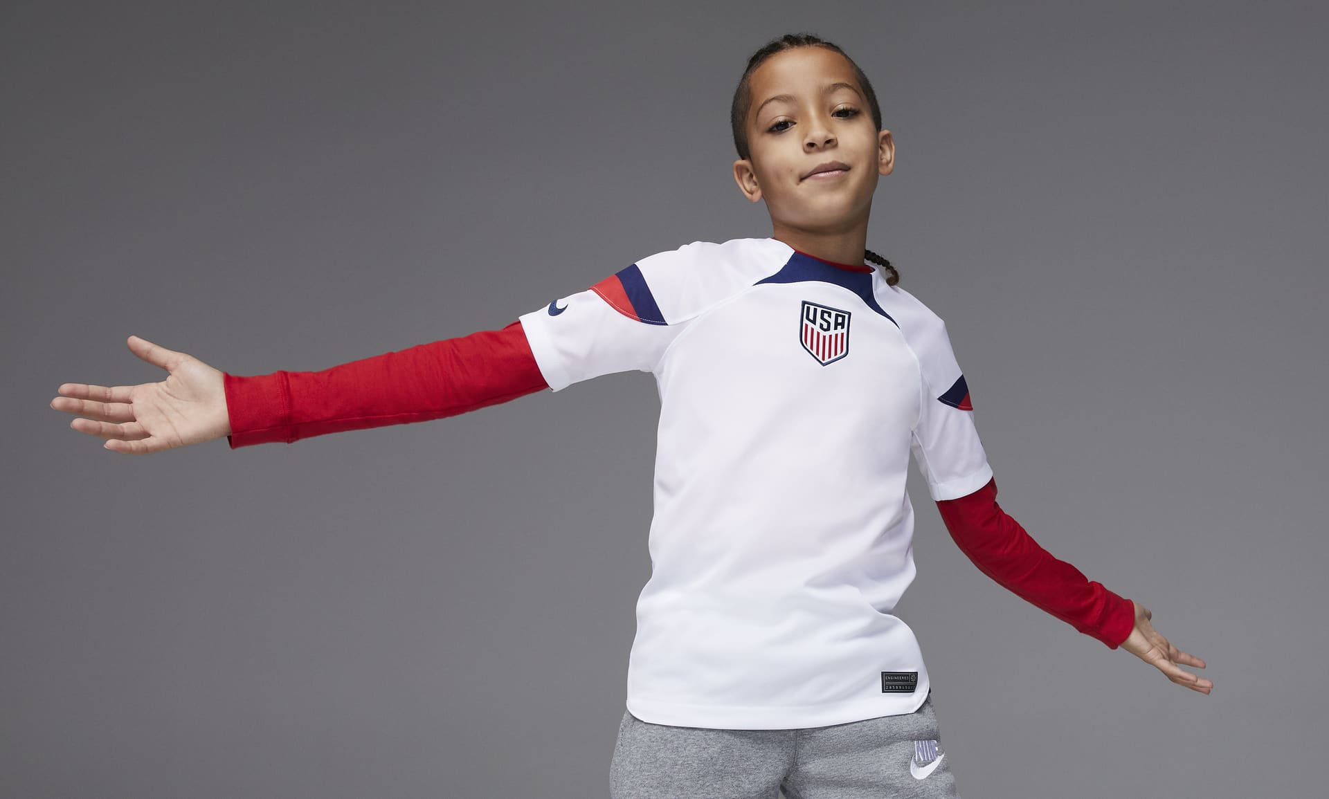 USMNT 2023 Stadium Home Big Kids' (Boys') Nike Dri-Fit Soccer Jersey