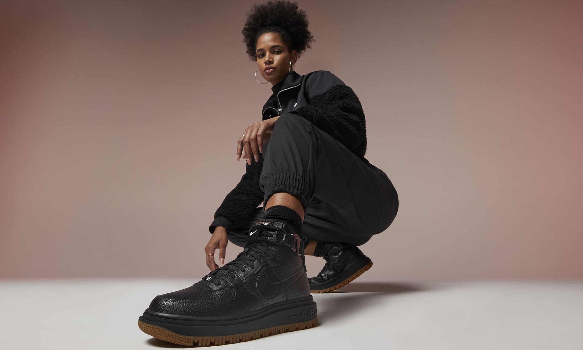 steel toe black air force 1