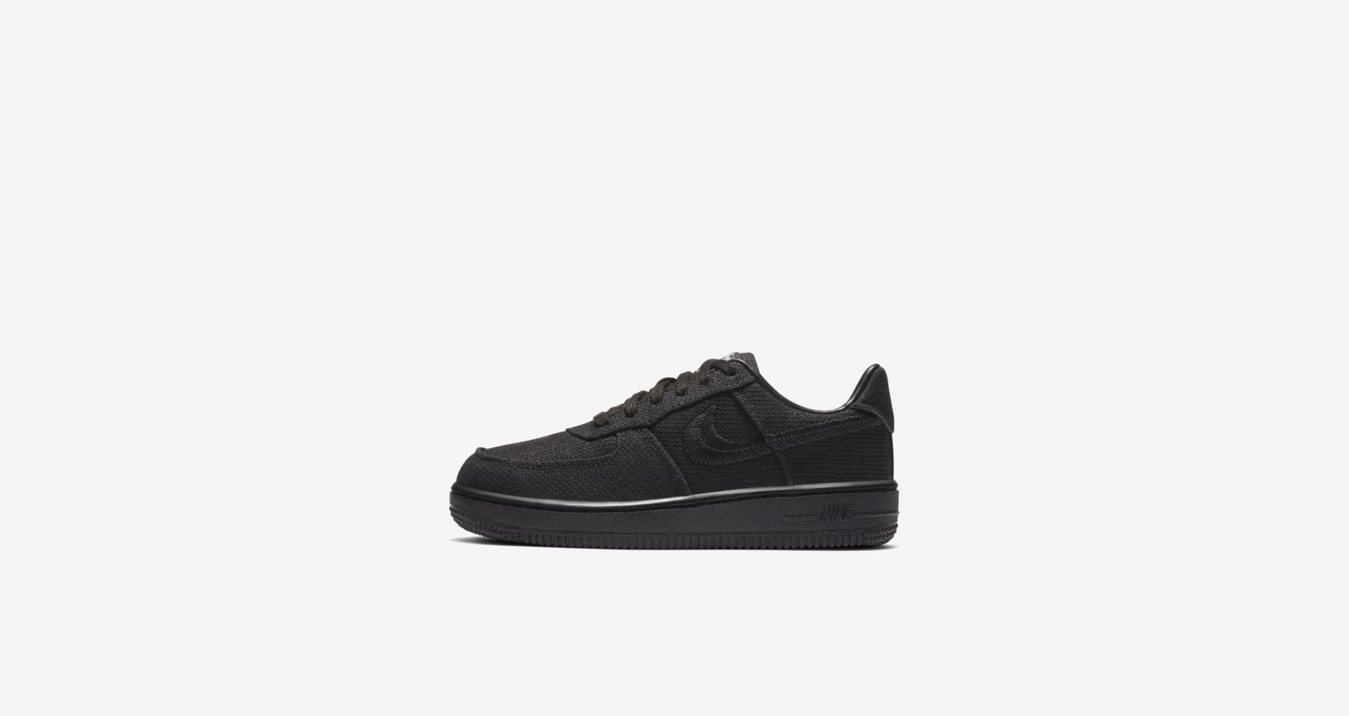 triple black stussy air force 1