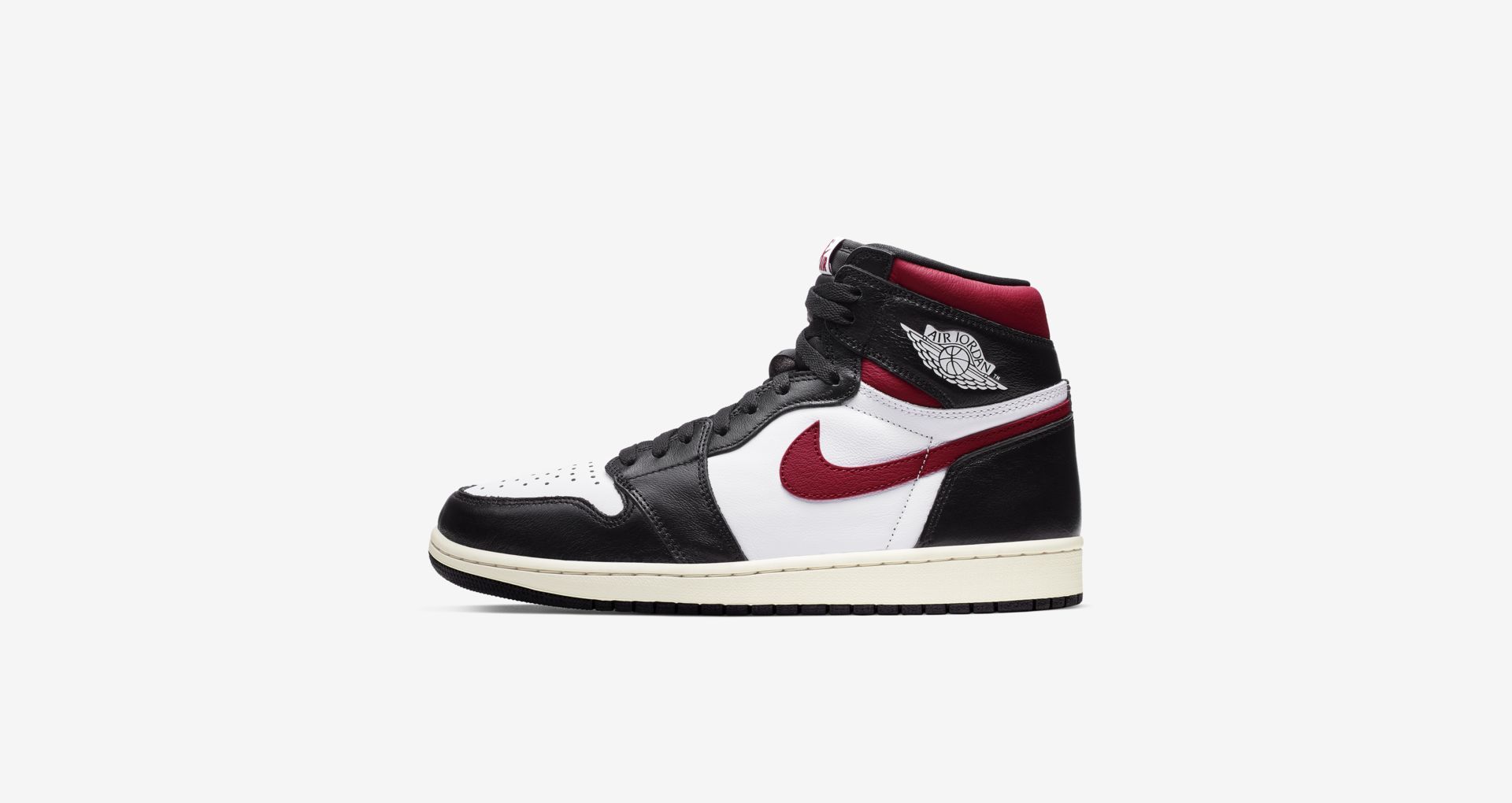 air jordan 1 black white sail gym red