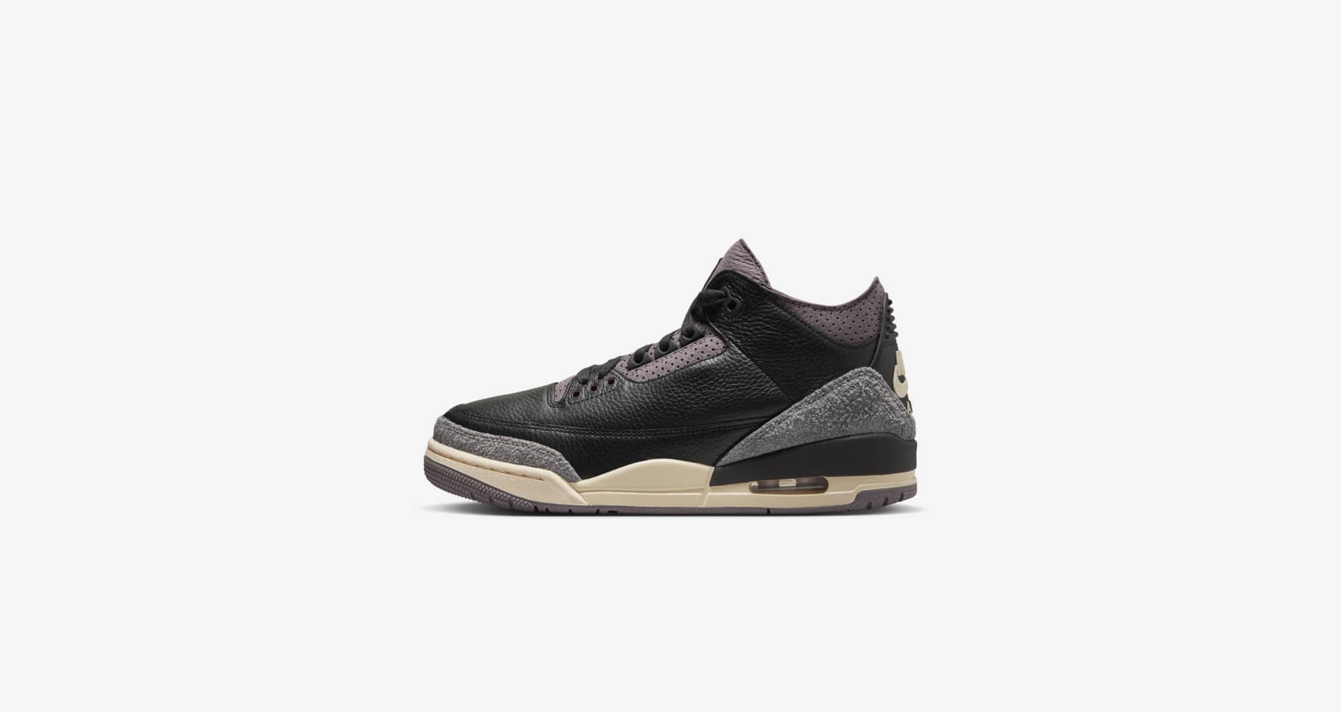 Women's Air Jordan 3 x A Ma Maniére 'Black and Flat Pewter