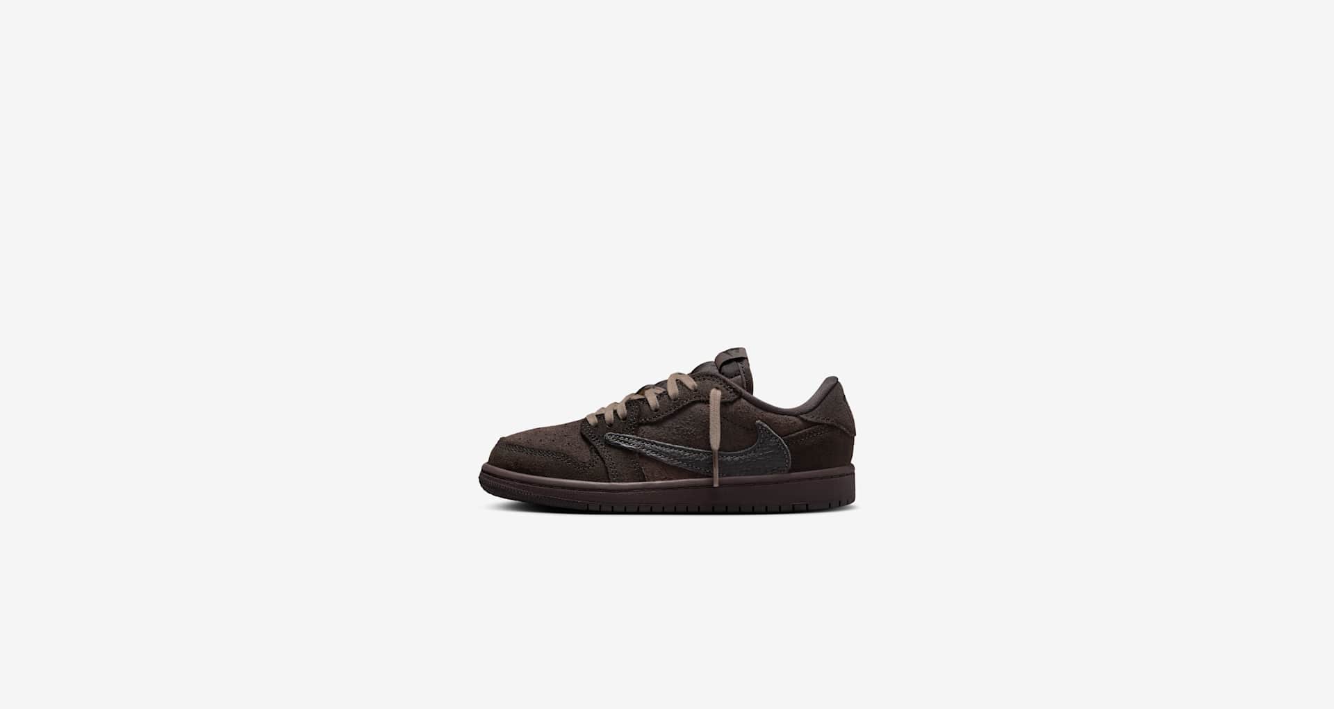 Little Kids' Jordan 1 Low x Travis Scott 'Velvet Brown and Dark