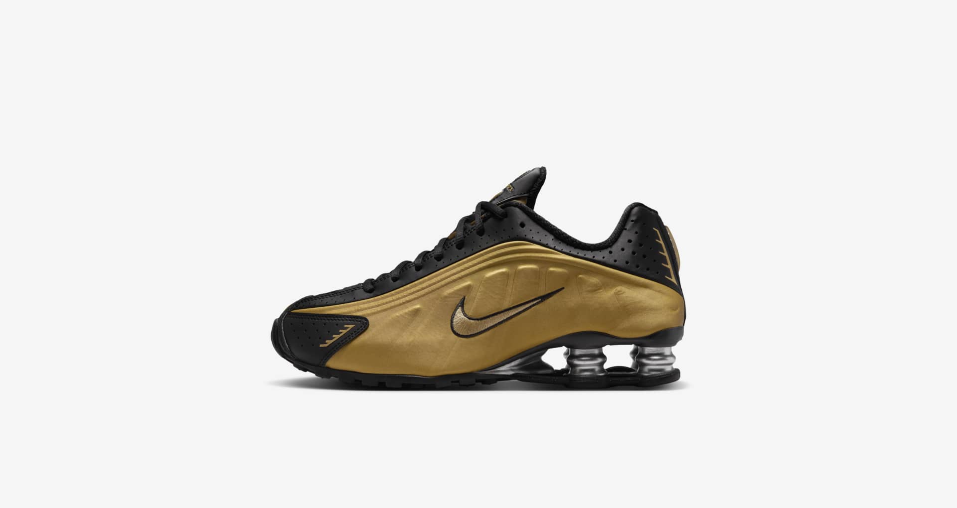 Women's Shox R4 'Black and Metallic Gold' (AR3565-005) release date ...