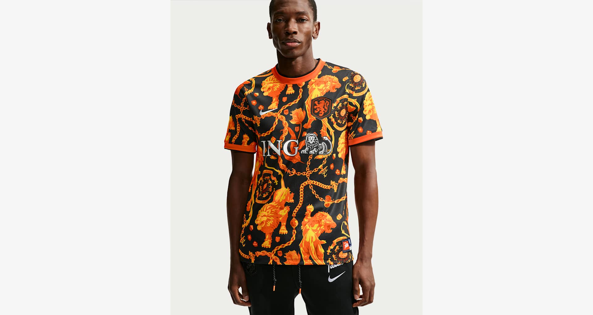 Netherlands x Patta Men's Academy Pro Short-Sleeve Soccer Top