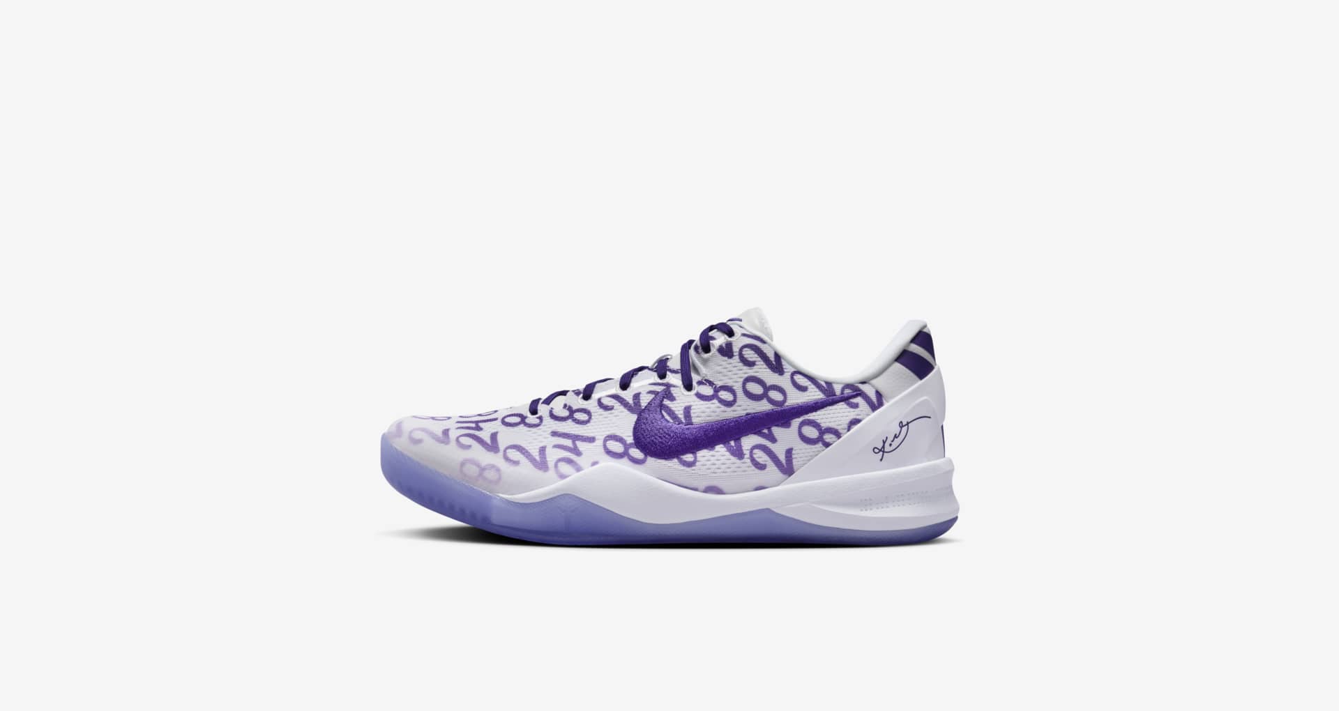 kobe purple white