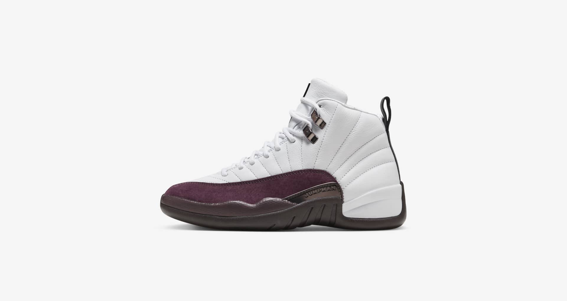 Women's Air Jordan 12 x A Ma Maniére 'White and Burgundy Crush