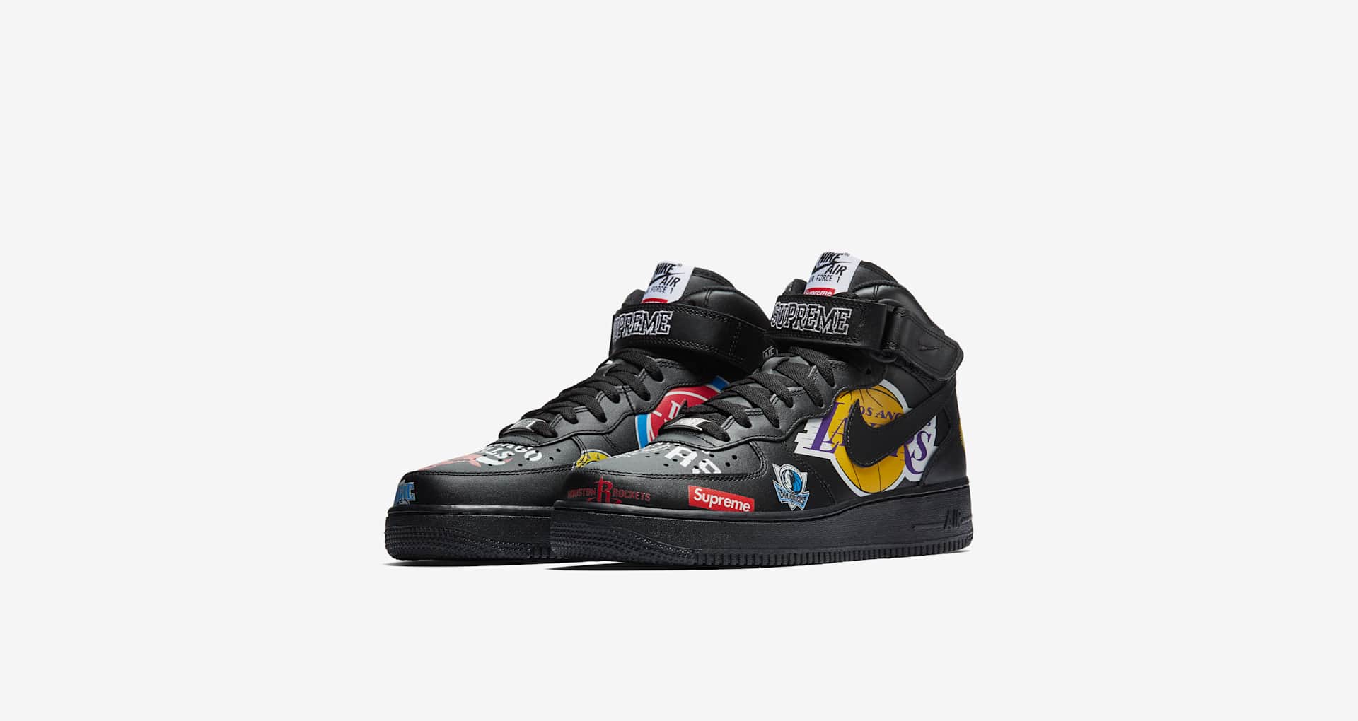 Nike Air Force 1 Mid Supreme NBA 'Black' Release Date. Nike SNKRS