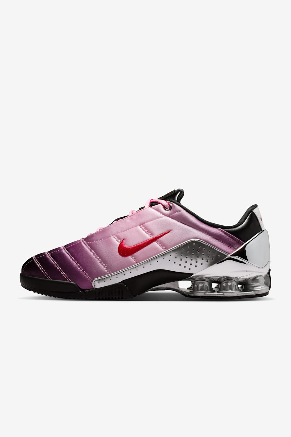 Total 90 Shox Magia x Forget-me-nots "Shy Pink and University Red" para mulher (IQ5683-601) – Data de lançamento