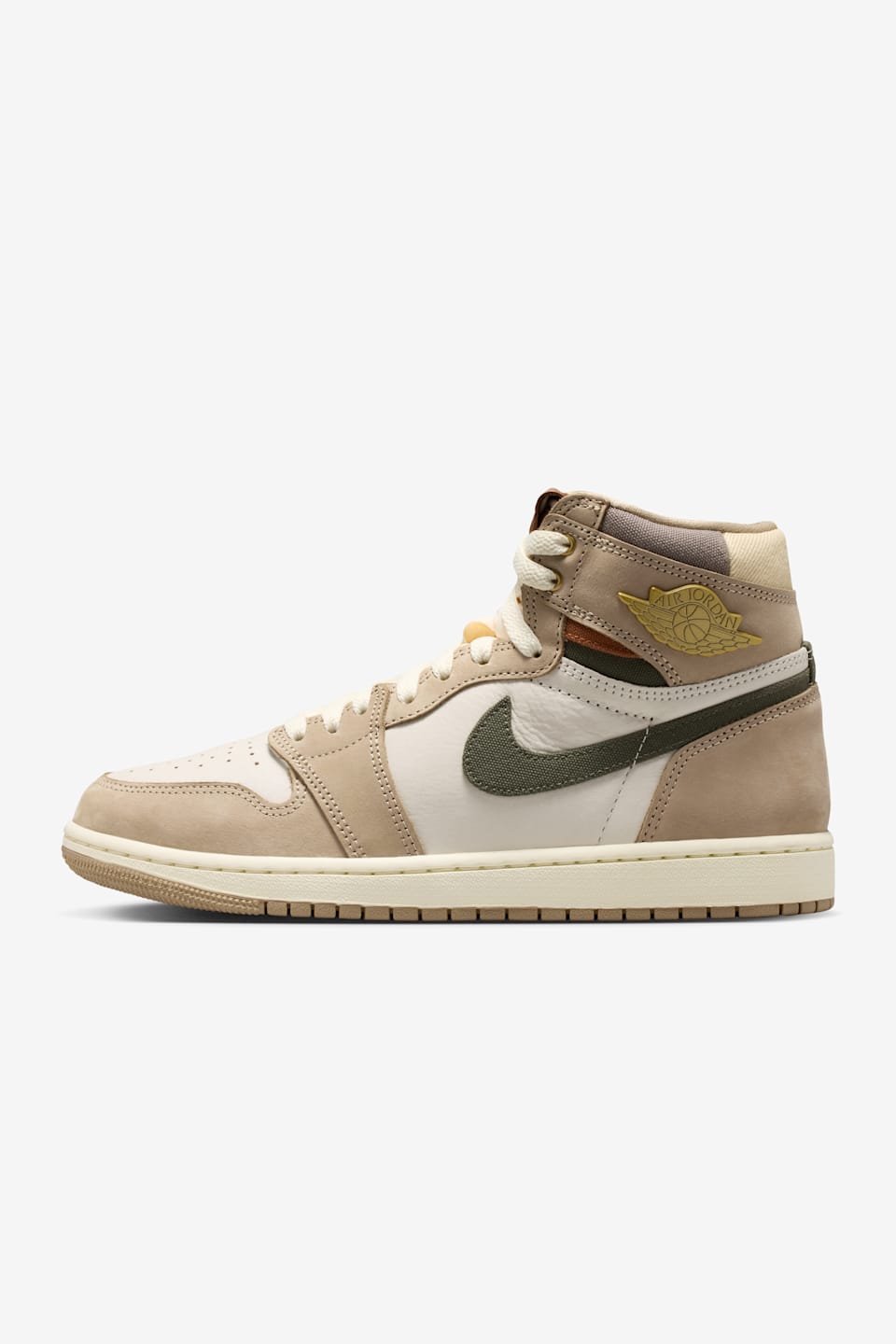 Fecha de lanzamiento de los Air Jordan 1 High OG "Khaki and Sail" para mujer (FD2596-201)