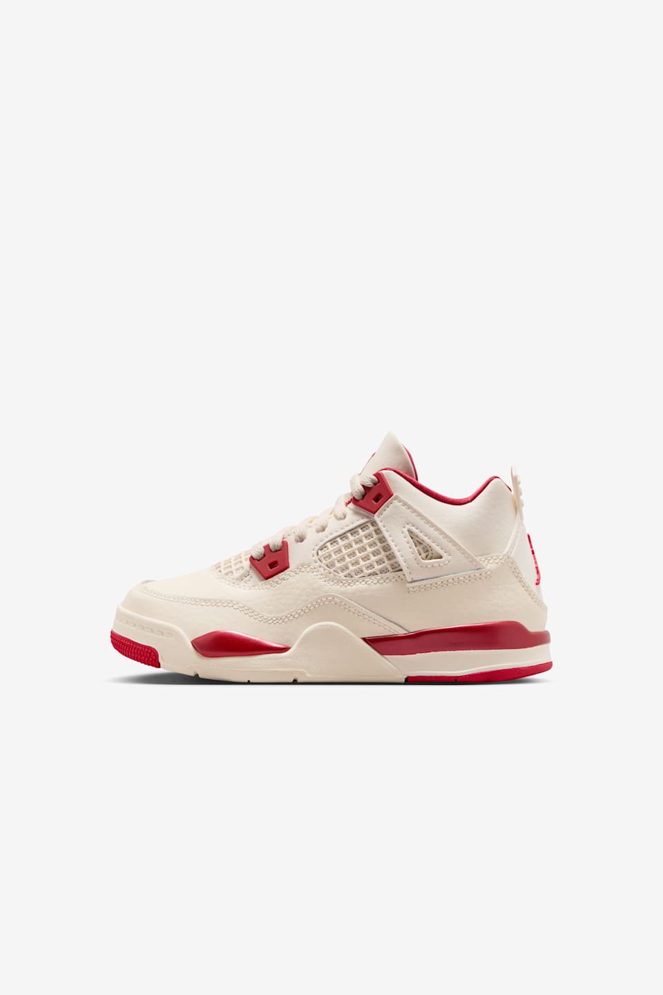 Little Kids' Jordan 4 'Pale Ivory and Tough Red' (HV4385-108)