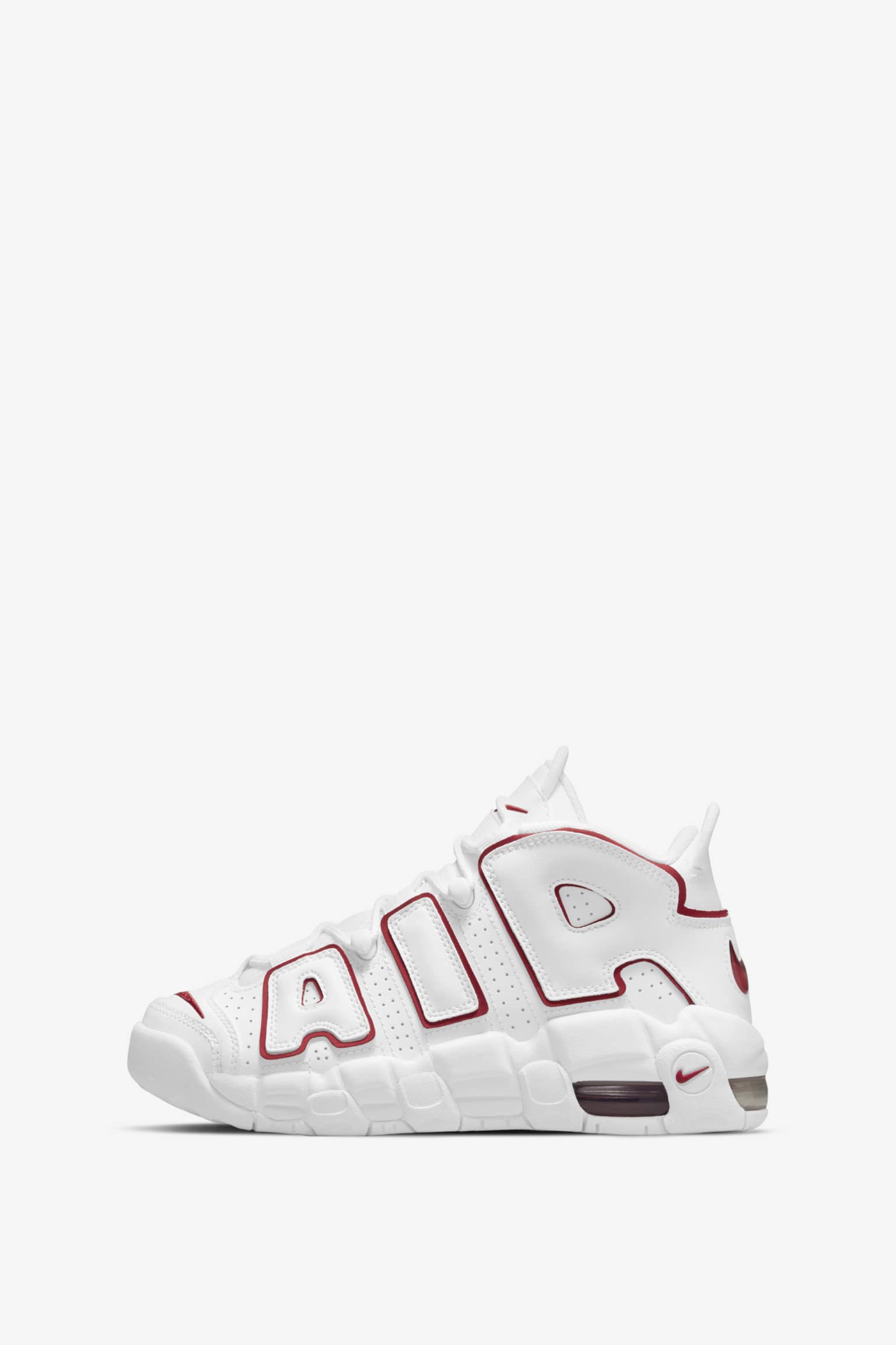 Uptempo white sales varsity red