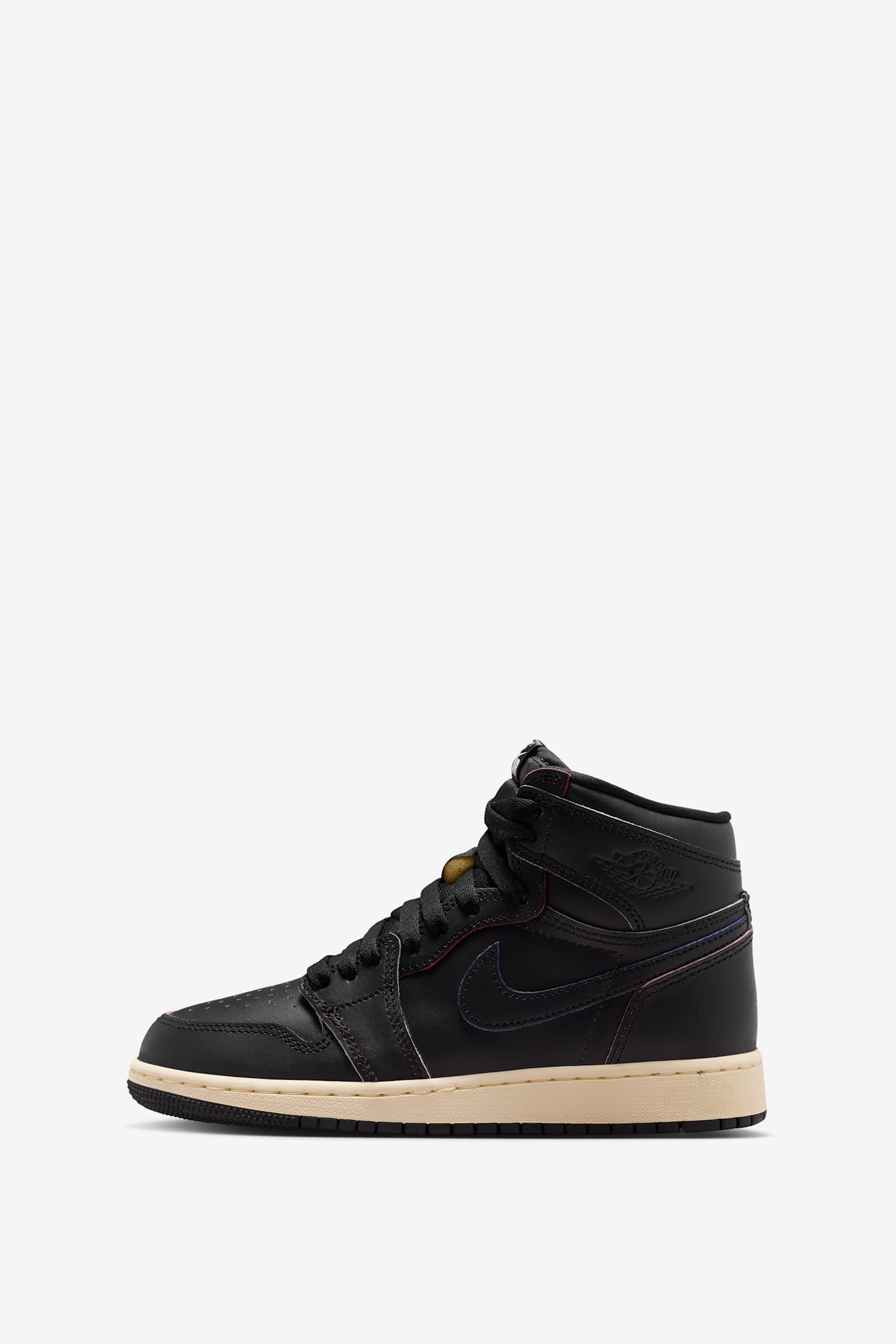 Big Kid's Air Jordan 1 High OG 'Black and Muslin' (FD1437