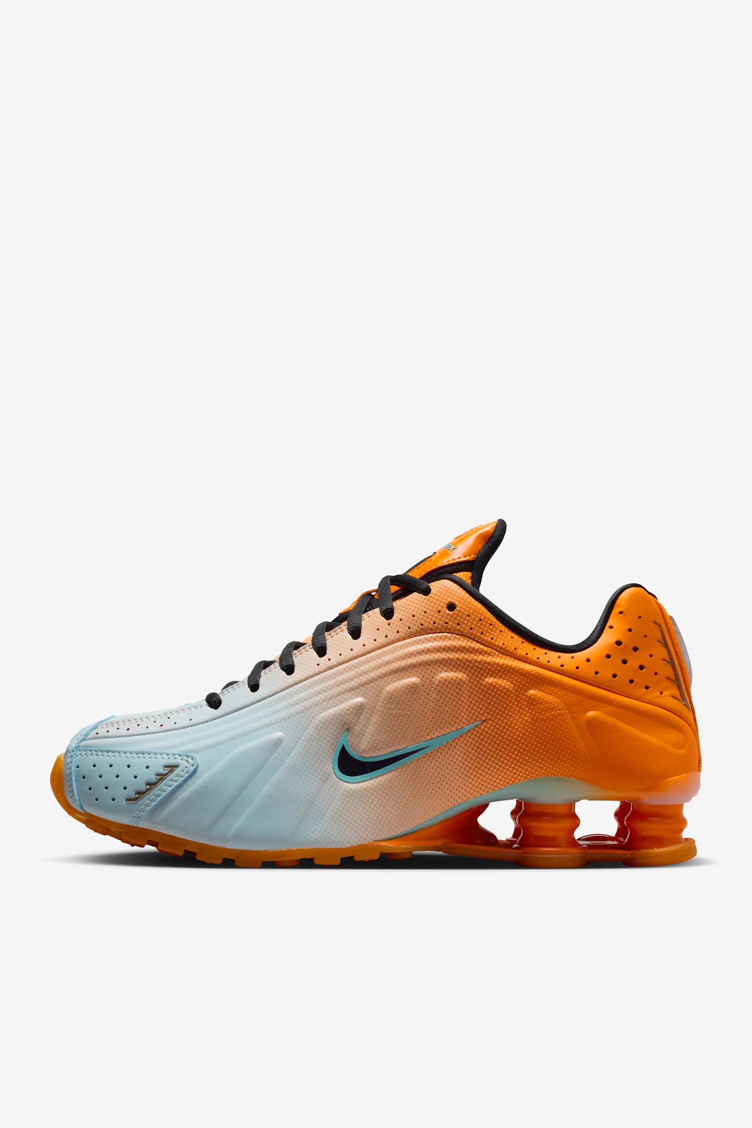 NIKE公式】レディース ショックス R4 'Vivid Orange and Glacier Blue
