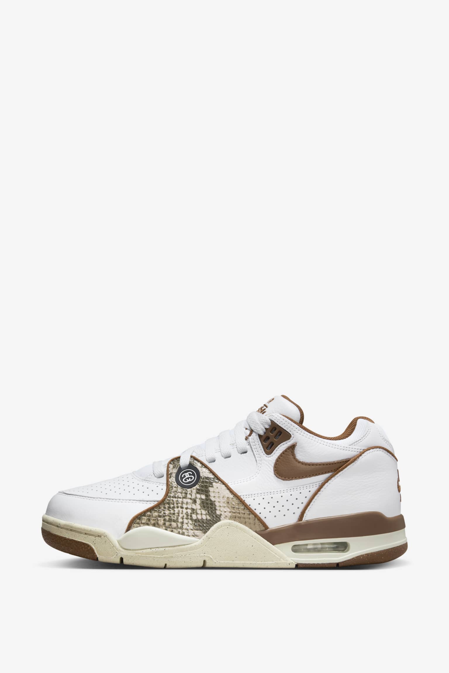 Nike x Stussy Air Flight 89 Low White and Pecanナイキ コラボ air-flight-89-低筒鞋-x-stüssy-