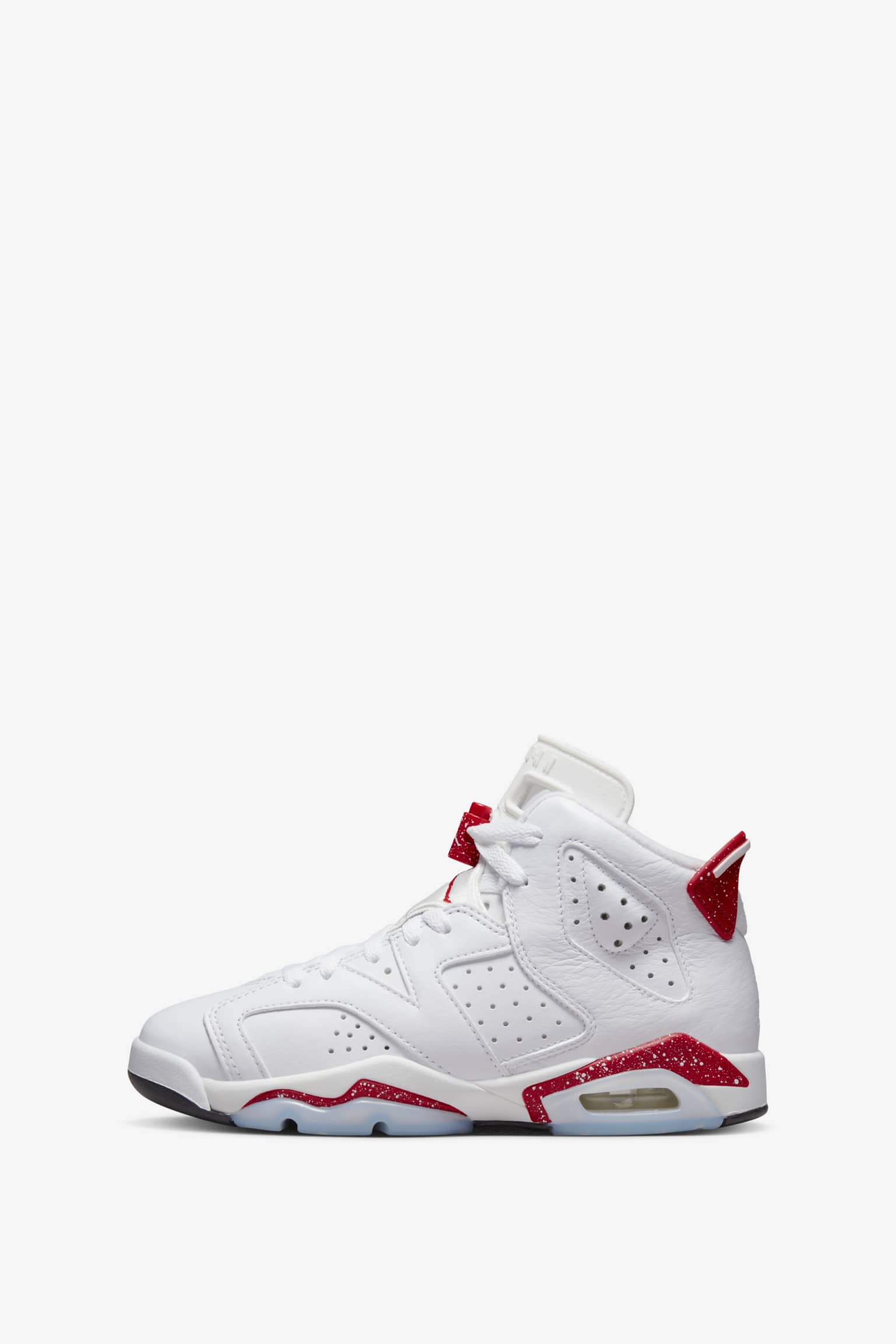 all white and red jordans
