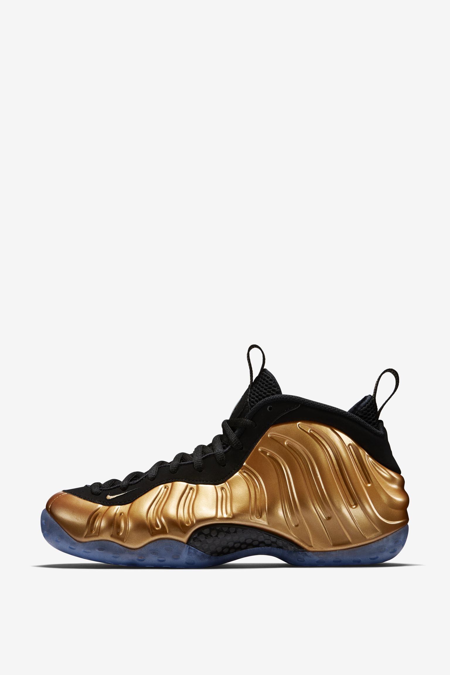 gold and white foamposites
