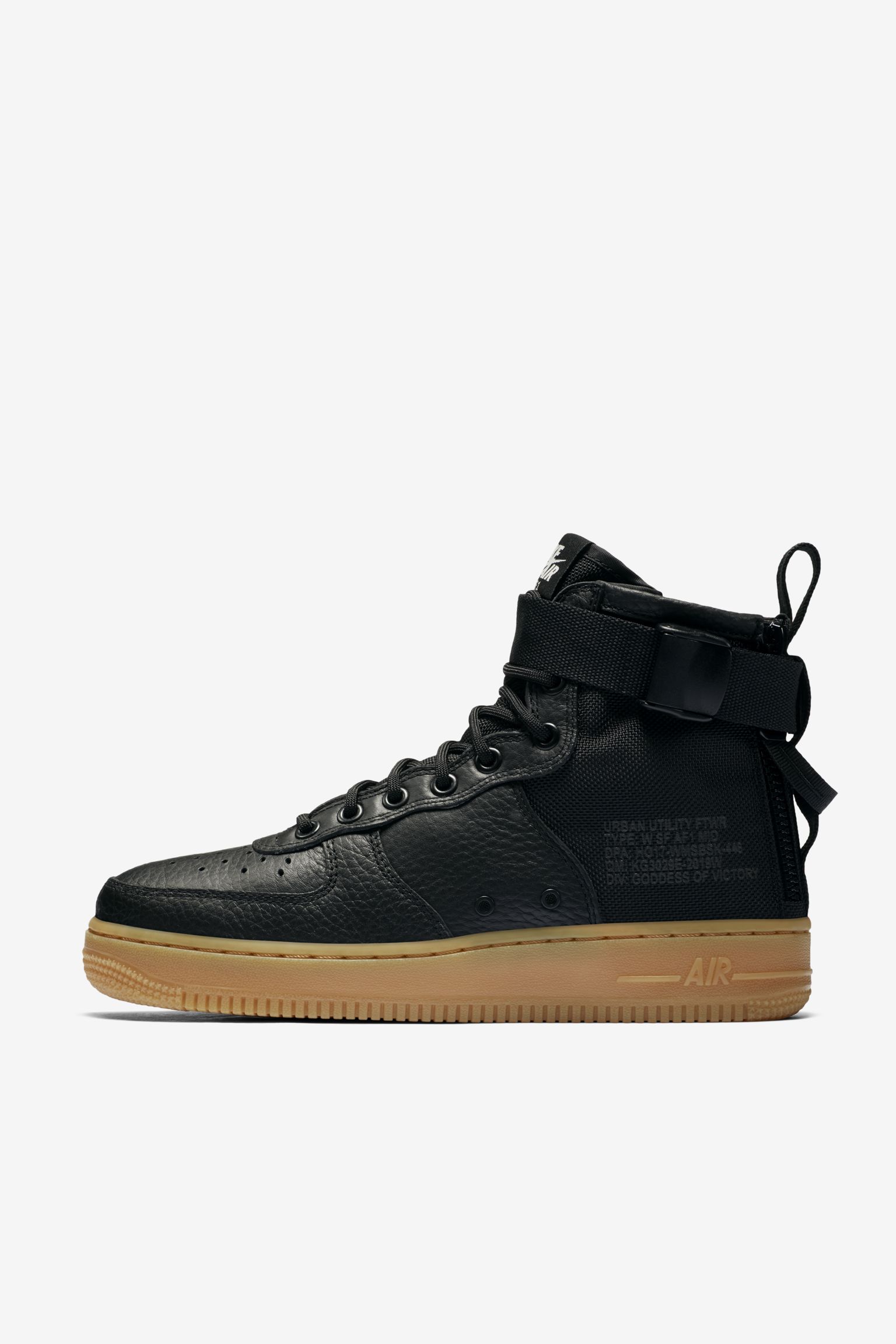 Women's Nike SF AF-1 Mid 'Black & Gum Light Brown'