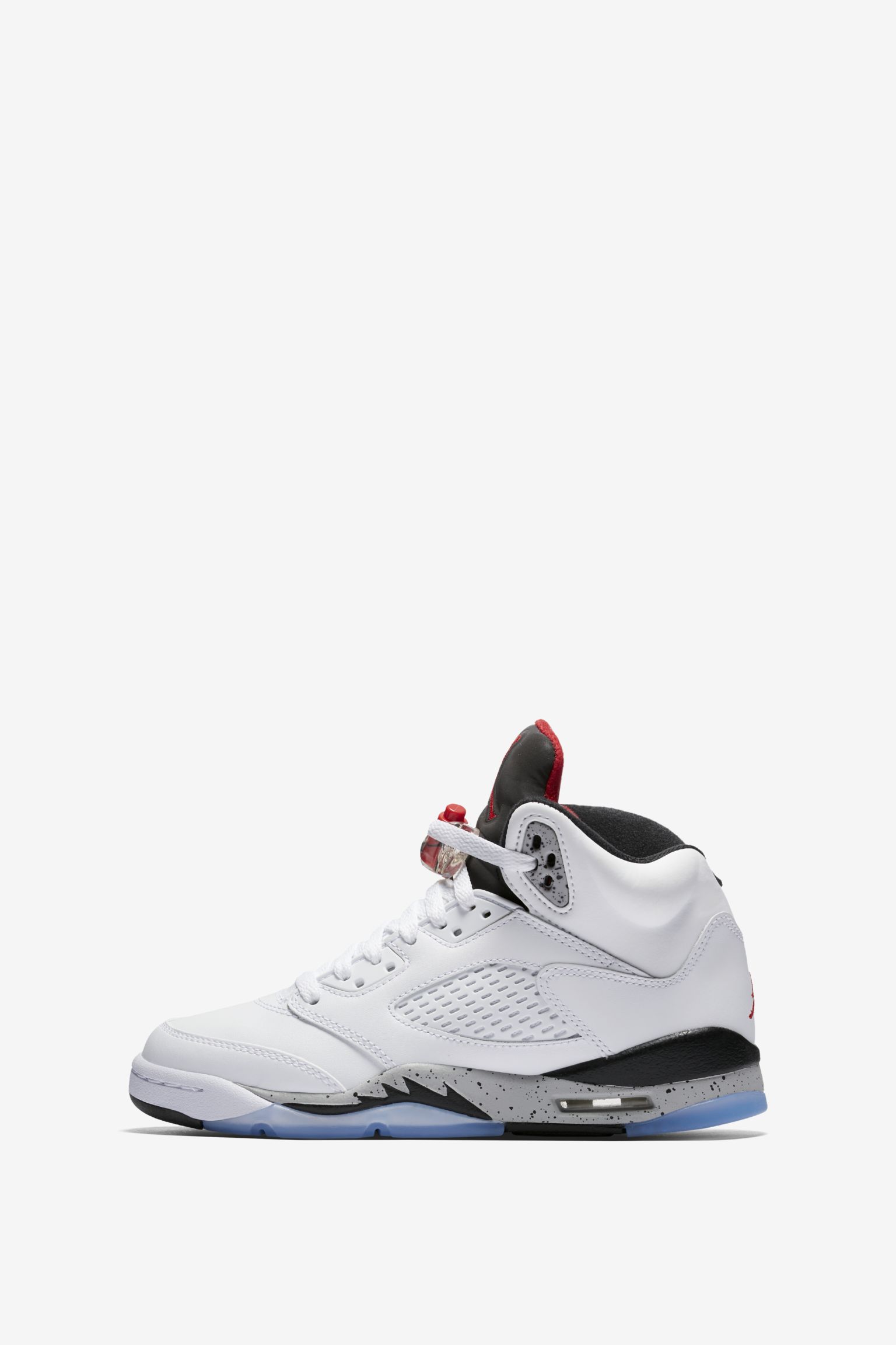 jordan 5 red white black