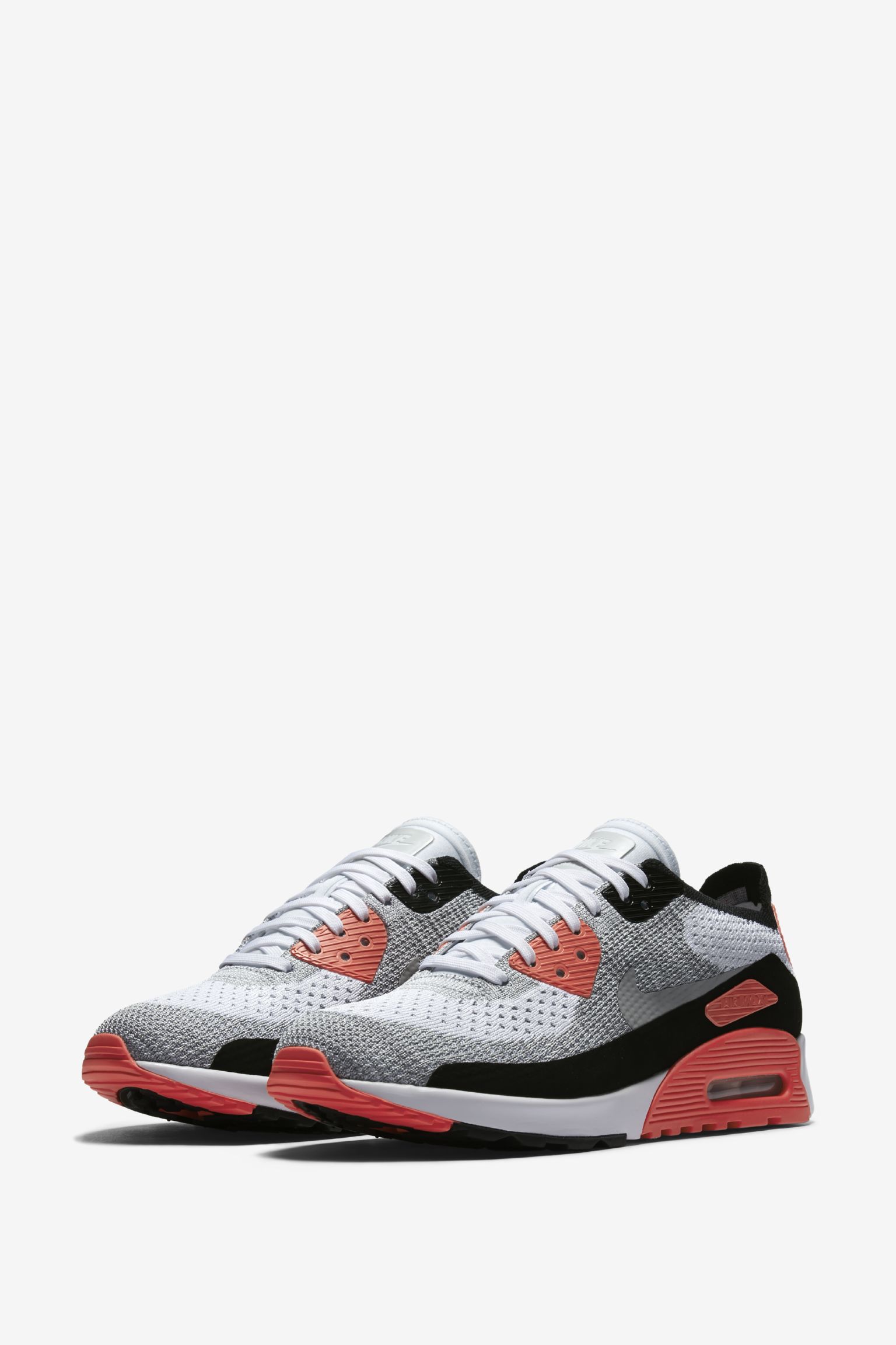 NIKE★AIR MAX 90★WHITE/LIGHT CRIMSON/WHITE Buty damskie Nike Air Max 90 Ultra 2.0 Flyknit „White &