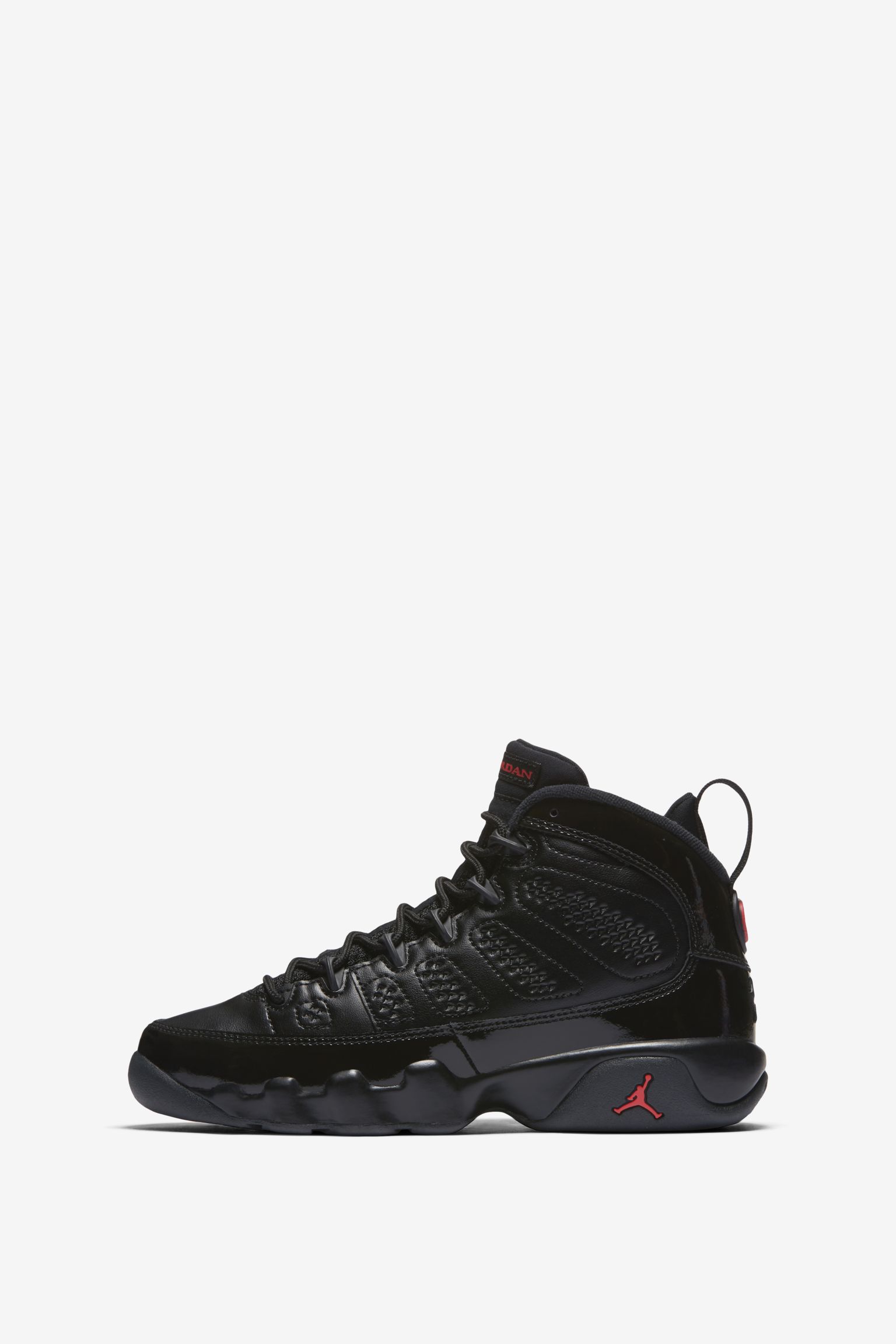 jordan 9 black and red