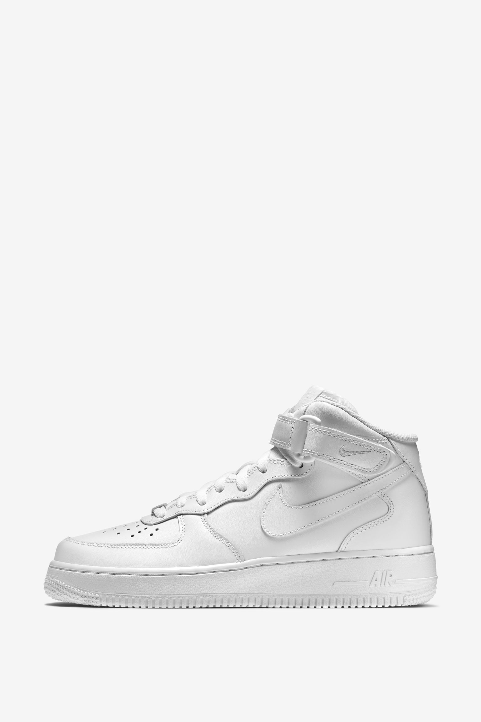 満点の 07 Mid 1 Force Air Nike Women's Leather Nike White'. 'Triple 靴