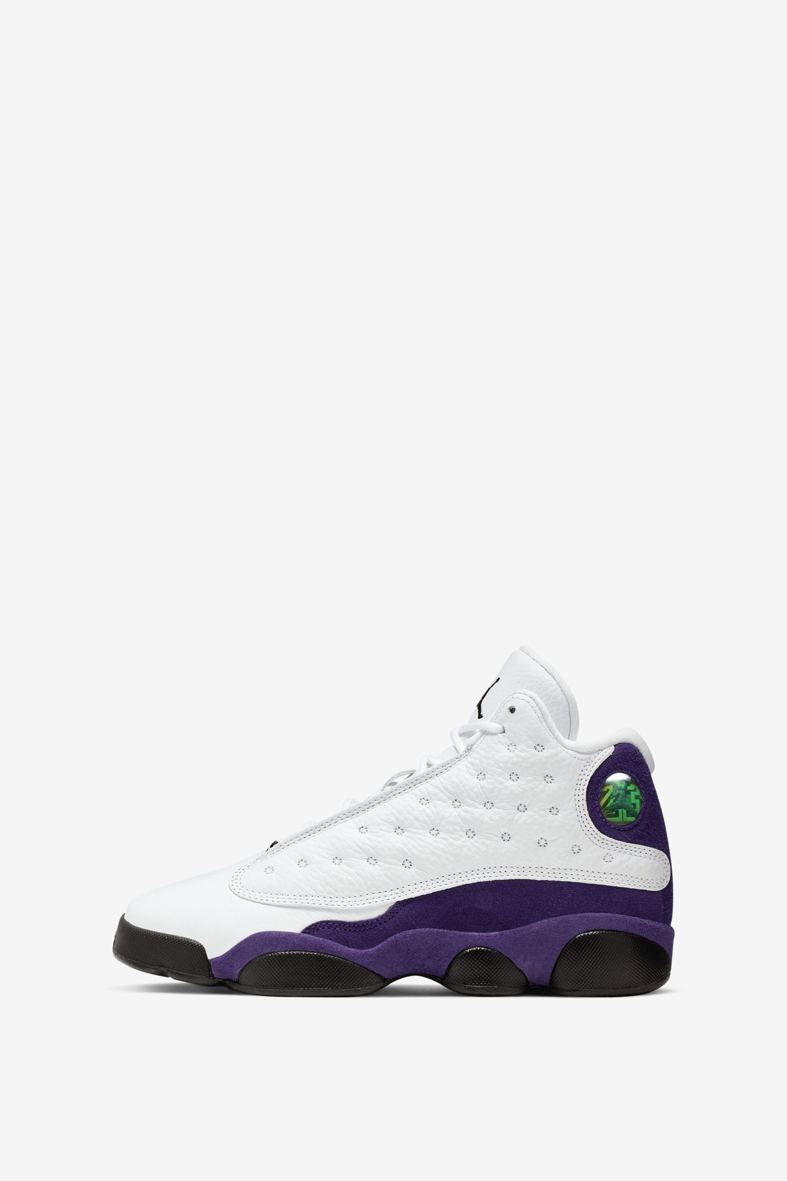 white and purple jordan 13